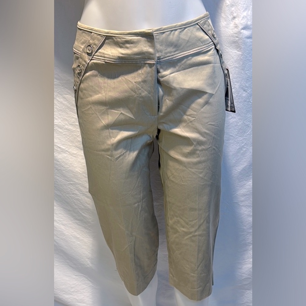 Larry Levine Tan Bermuda Shorts Casual Cotton Blend
